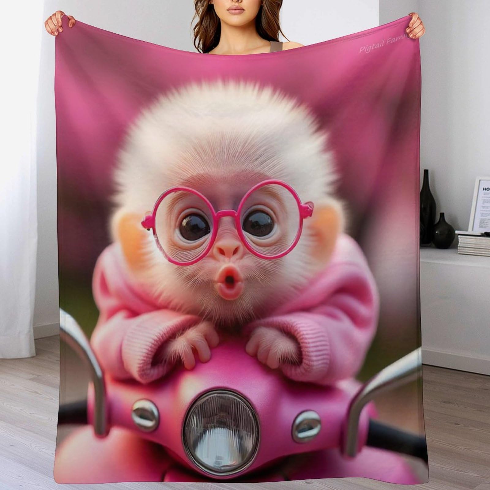 Manta de franela de mono de 180x200 cm un regalo útil y tierno