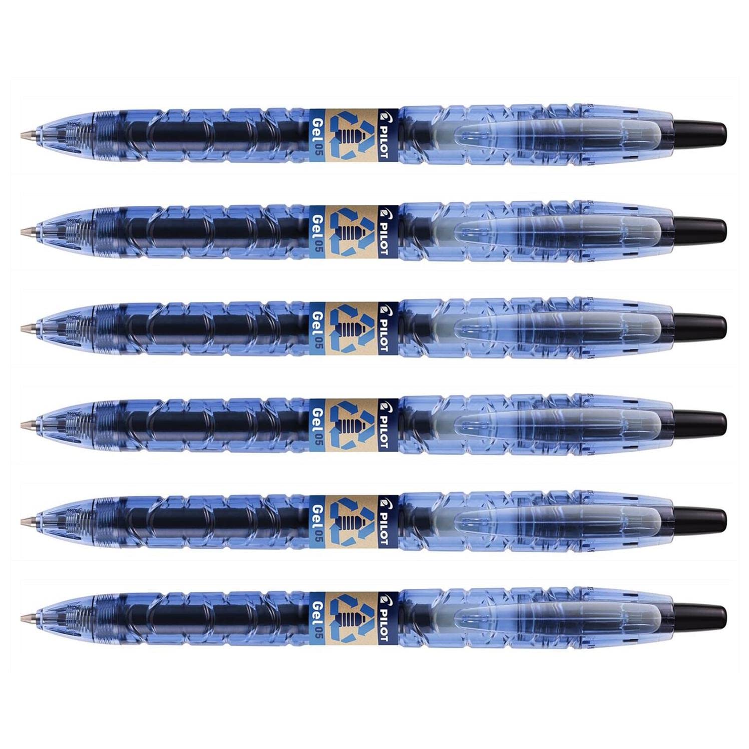 Pilot B2P Gel Ink Ballpoint Pens Set of 6Paste 0.5mm Line 0.3mm Blackaa