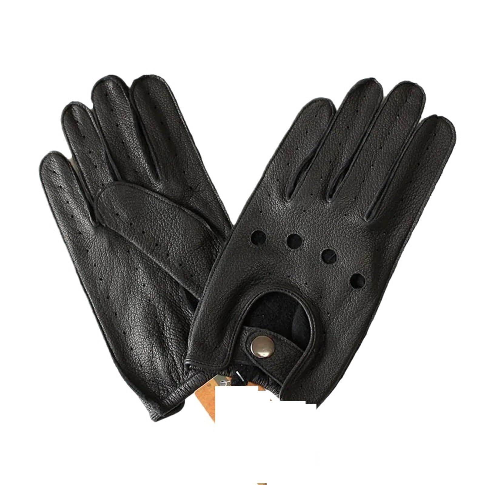 Guanti da Guida in Pelle Guanti da motociclista in pelle di daino, estivi e autunnali, uomo, a strato singolo, sottili, for l'uso all'aperto, a dita intere
