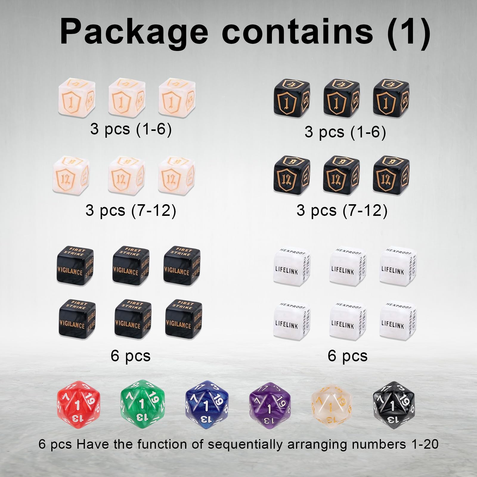 Fukaisu 78pcs MTG Dice Set - Image 3