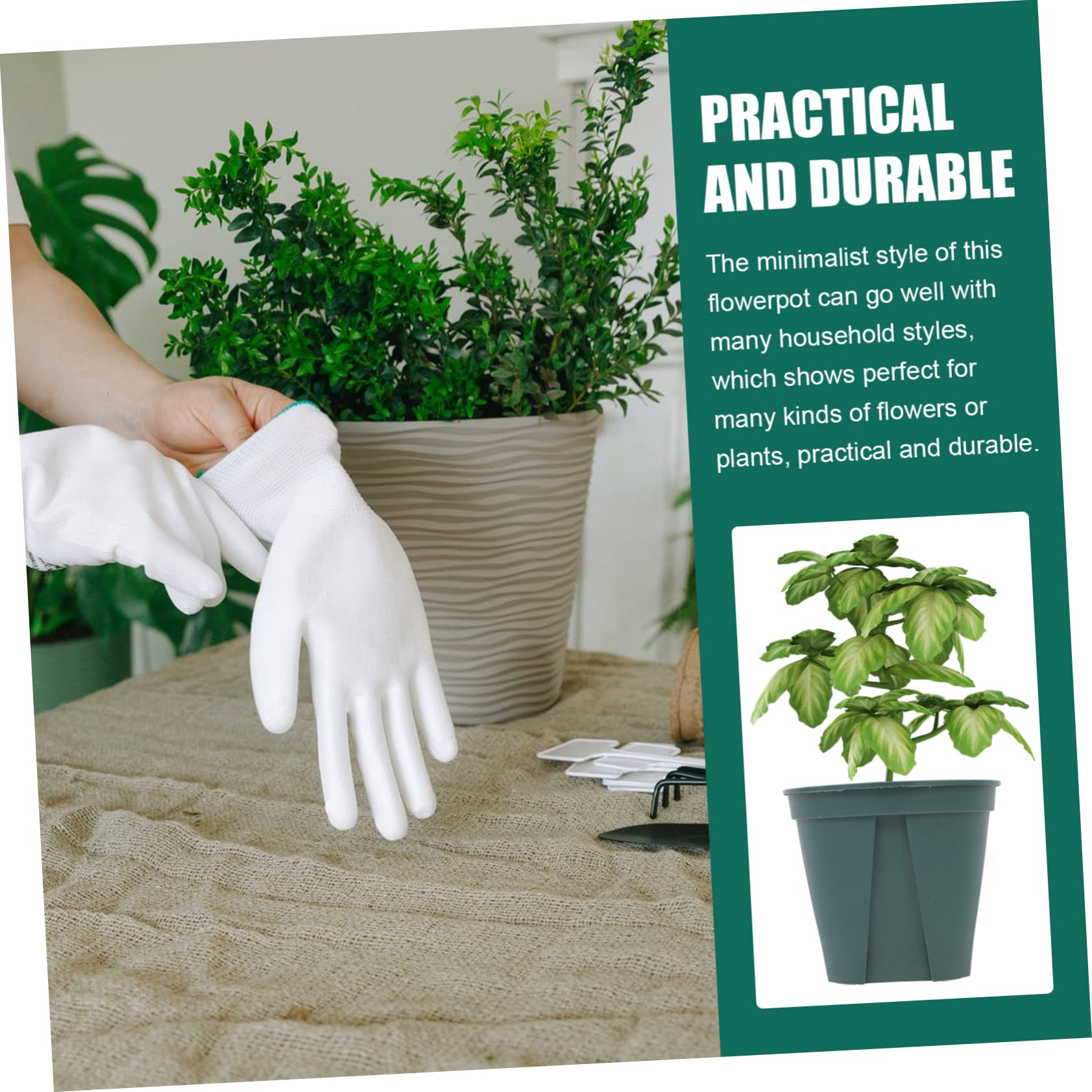 Toyvian 5pièces Pot De Fleurs Rond Plastique avec Contrôle des Racines pour Balcon Ou Maison Lot