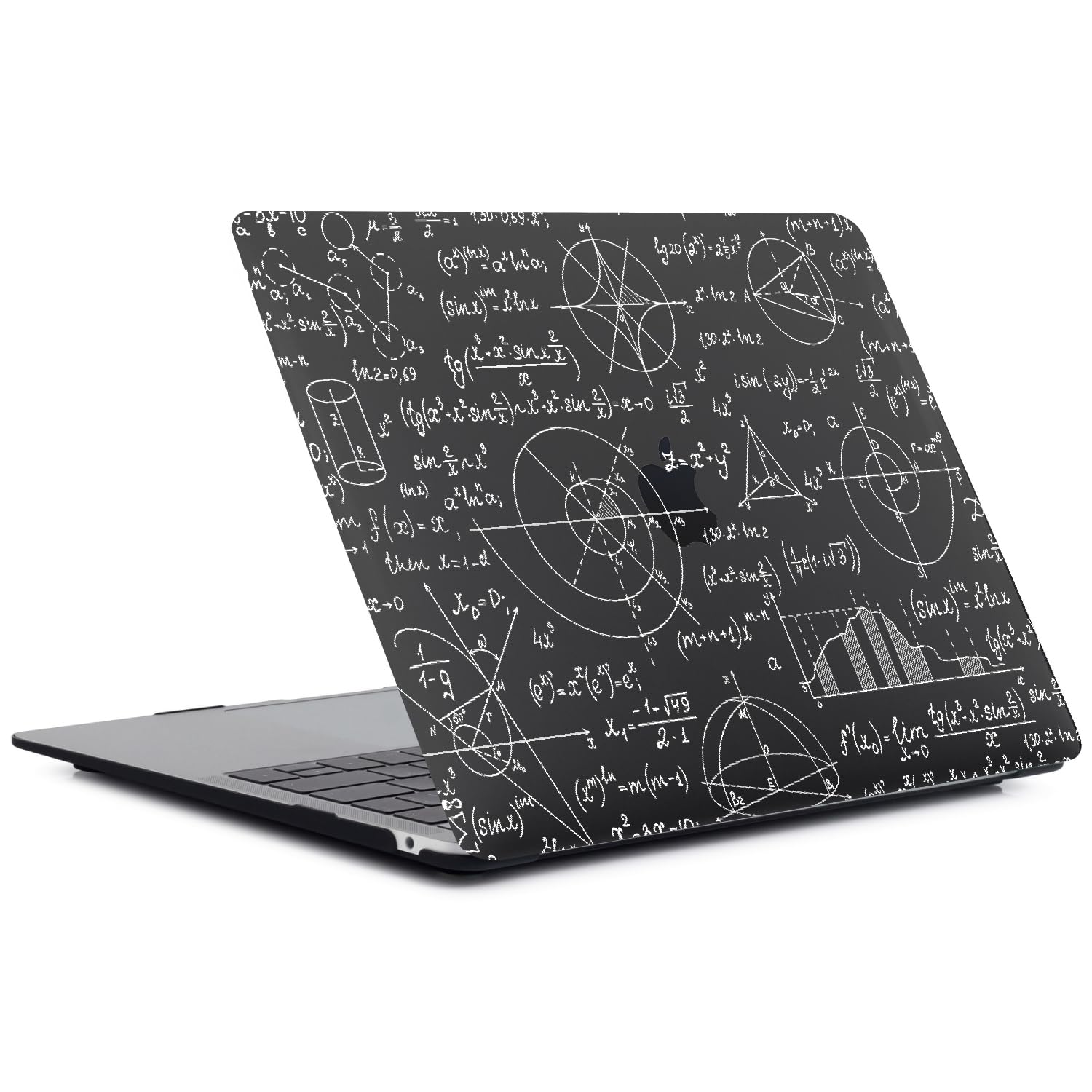 Coque Dure Compatible avec MacBook Air 15 Pouces M3 M2 2025 2023 Version Modèle A3114 A2941 A3241 avec Touch ID, Plastique Case Étui Rigide Housse & Couverture de Clavier, Maths Noir