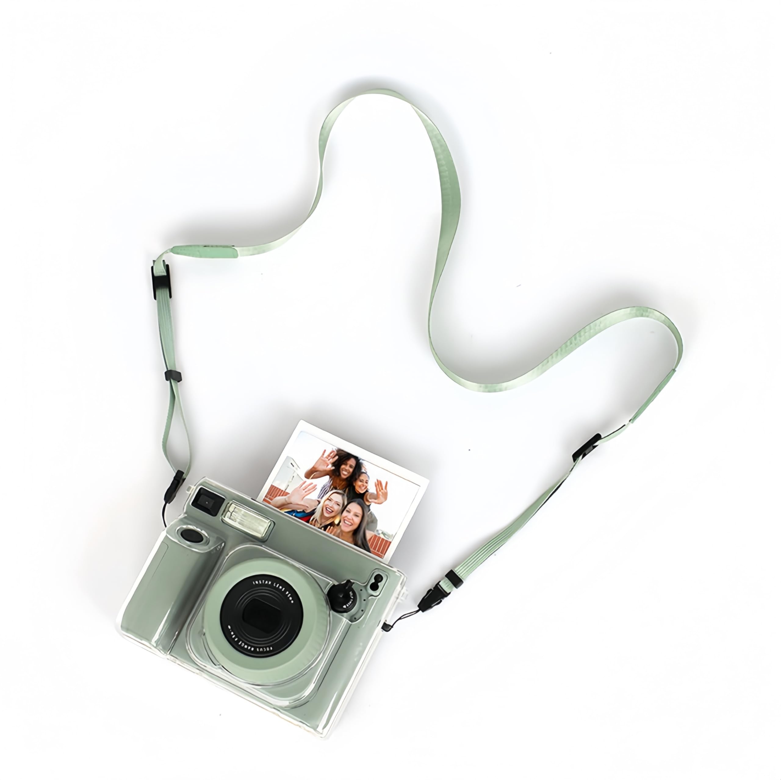 Set di accessori compatibili con Instax Wide 400, tra cui custodia protettiva trasparente, borsa per fotocamera in pelle PU, controller flash e tracolla regolabile