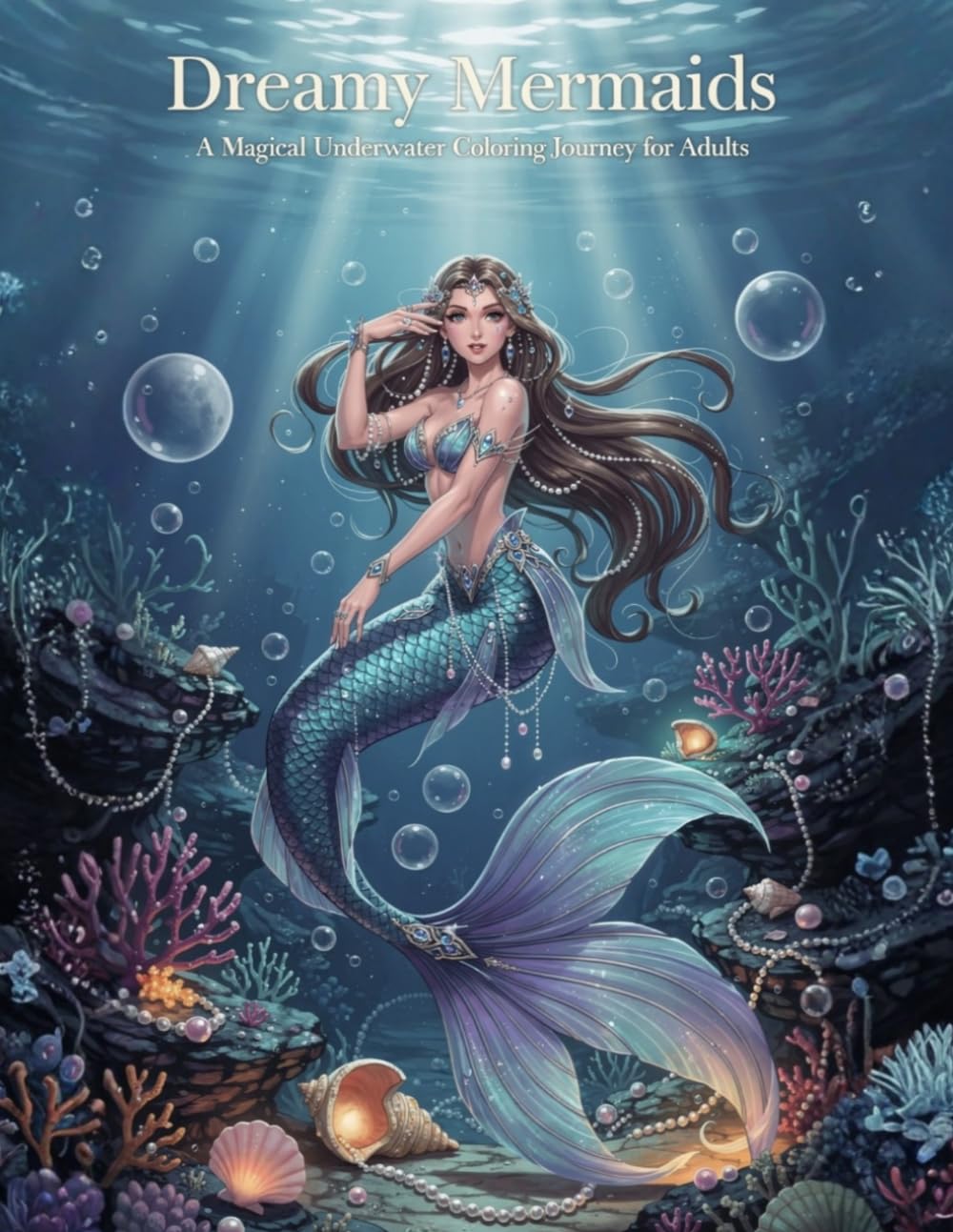 Dreamy Mermaids: A Magical Underwater Coloring Journey For Adults (Moonlight Fantasy Coloring Collection)