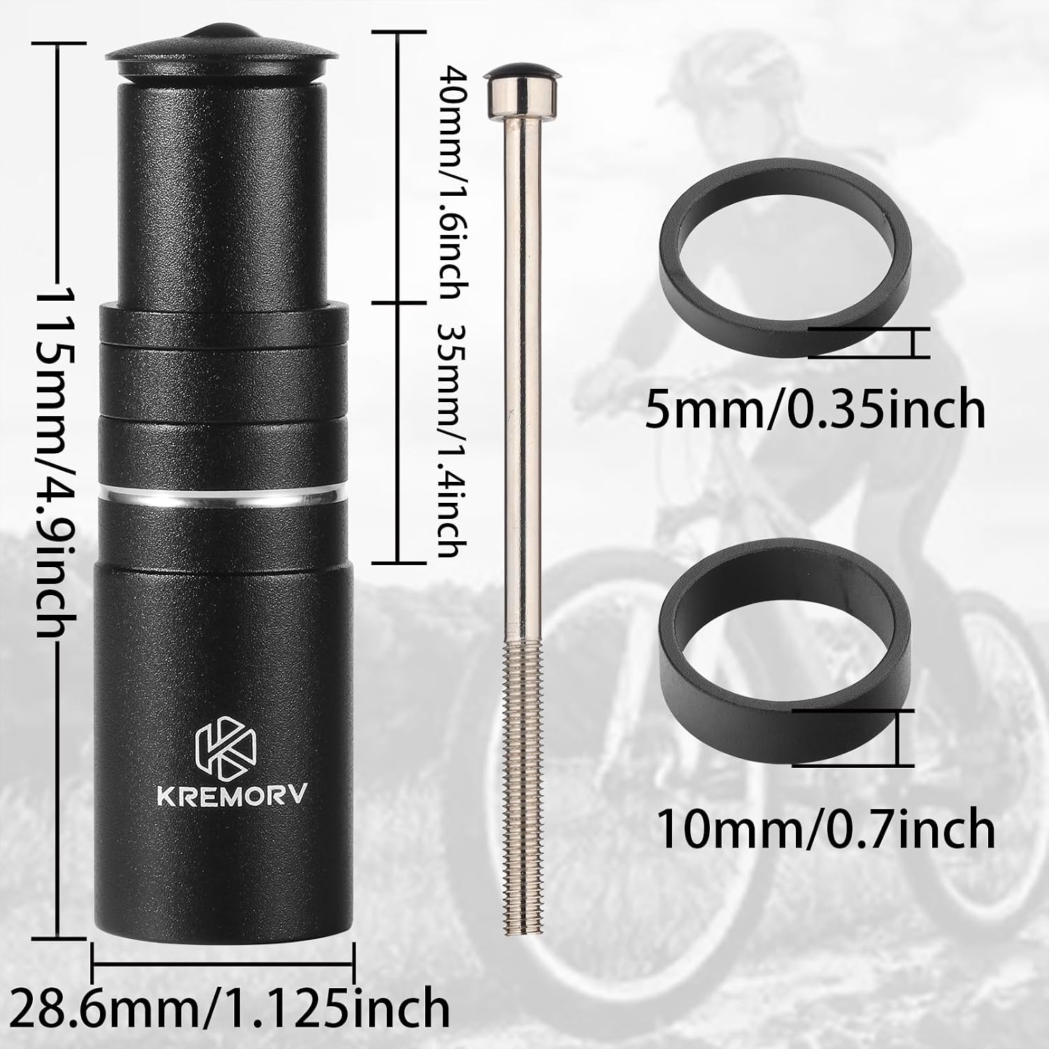 Bike Stem Riser Extender to Adjust the Height of the Handlebar thumbnail