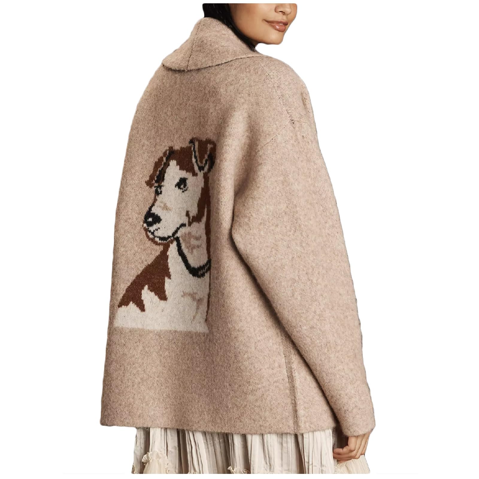Women Lobster Knit Sweater Cardigan Long Sleeve Button Down Chunky Knit Sweater Y2k Graphic Fall Winter Knitwear