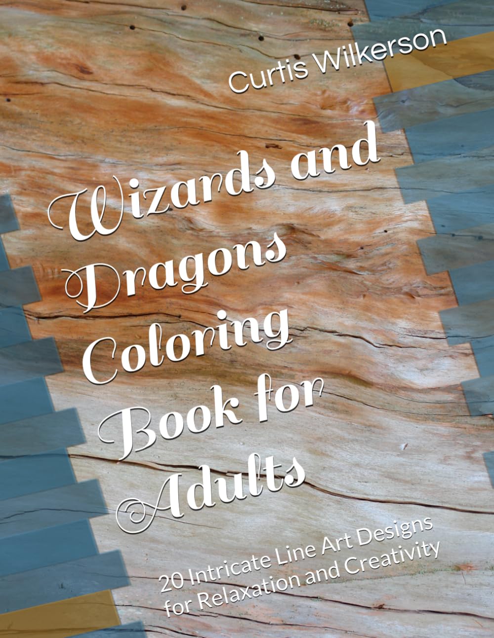 Wizards and Dragons Coloring Book for Adults: 20 Intricate Line Art Designs for Relaxation and Creativity