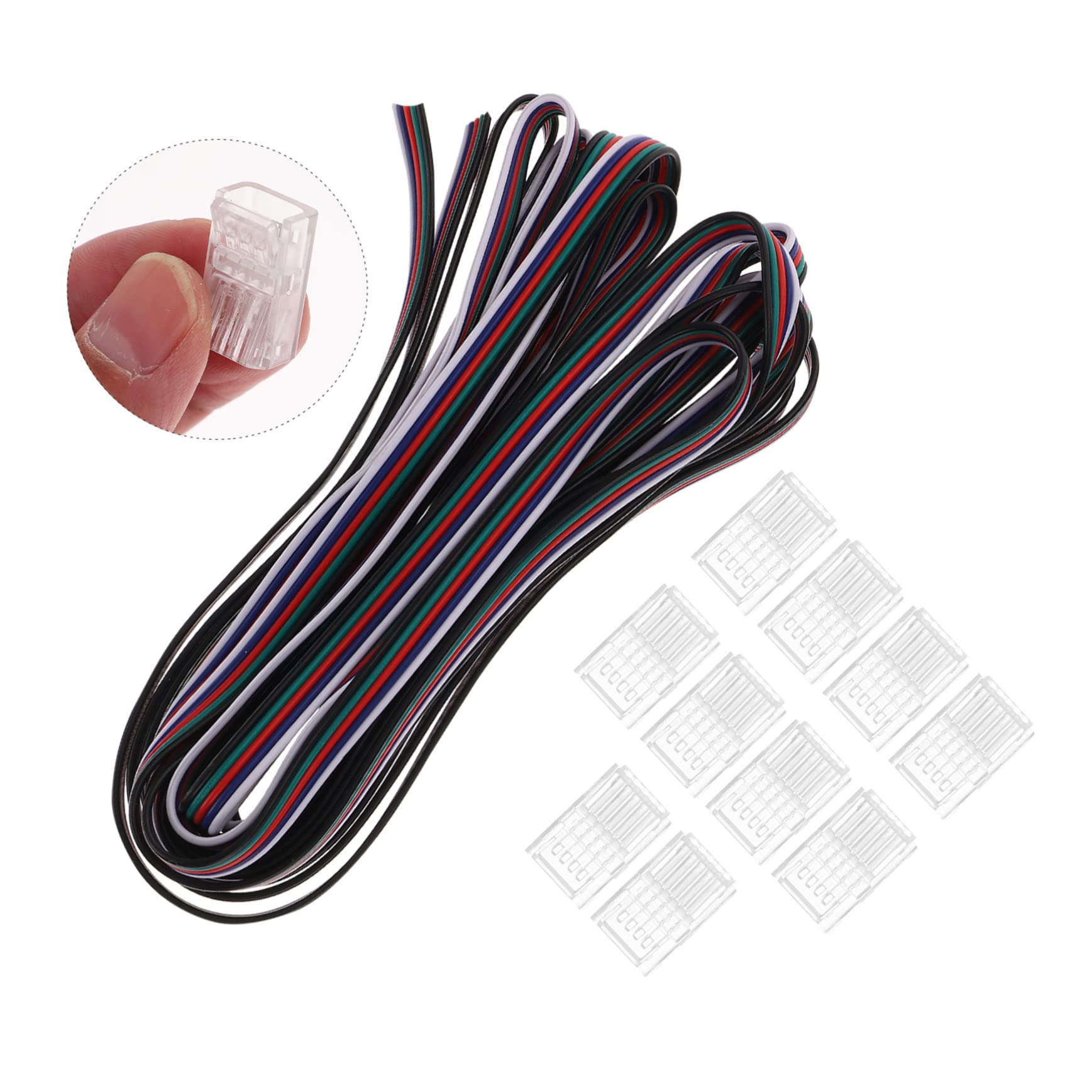 Tofficu 3 Sätze Led Streifen Verbinder Lötfreier Für Rgbw Led Lichtleisten Transparente Und Flexible Verbindung Für Einfache Montage 10 Stück * 3