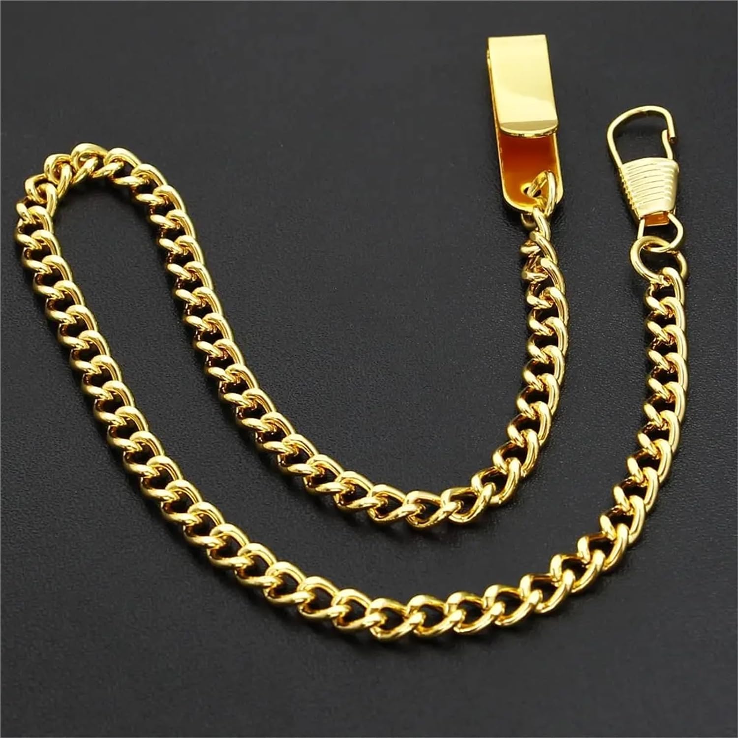 Pocket Watch Chain 5-Pack Twisted Thick Vintage Pocket Watch Chains, Alloy Metal with Clip for Vest(S021)