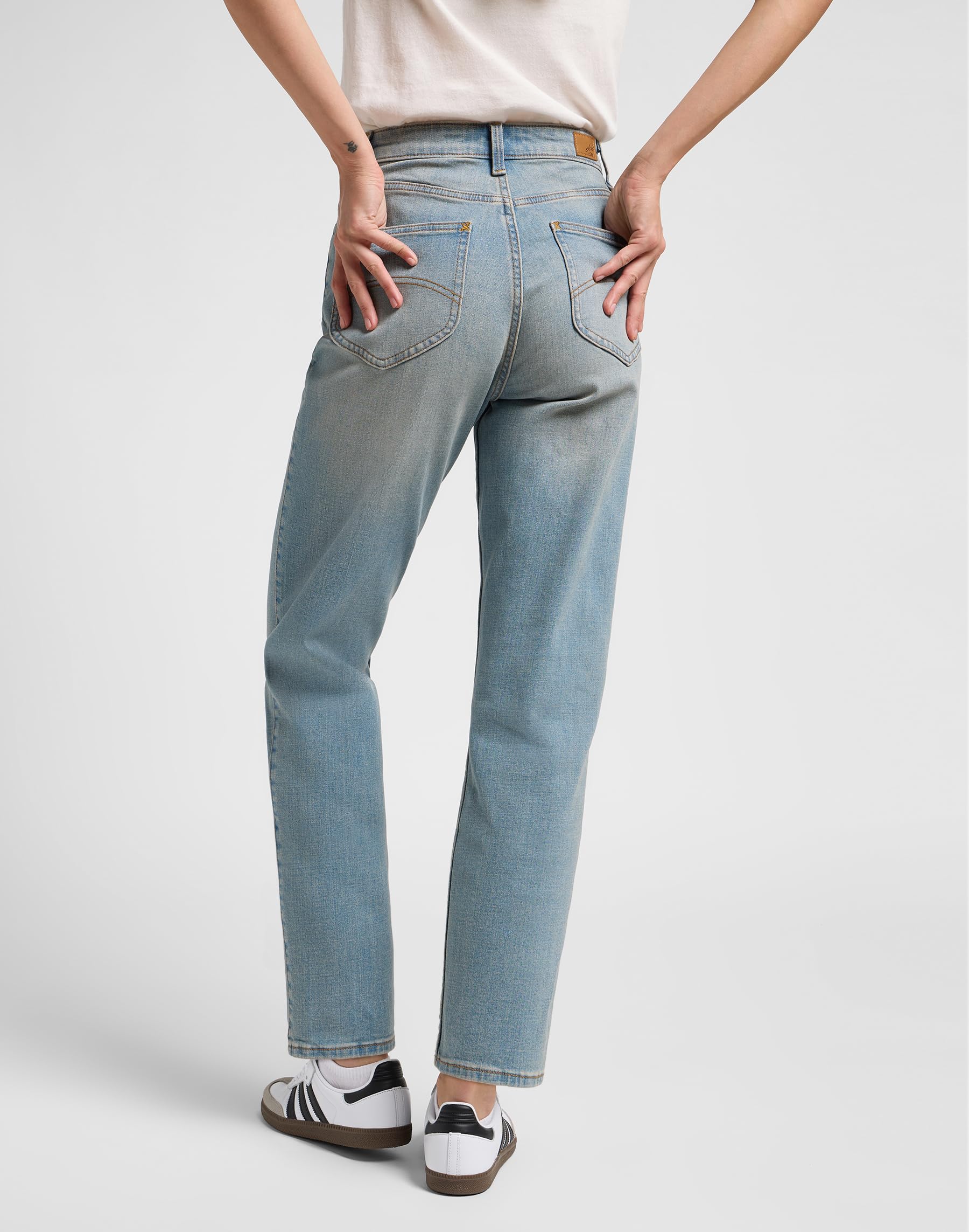 Jean Mom pour Femme, Taille Haute, Jambe Droite