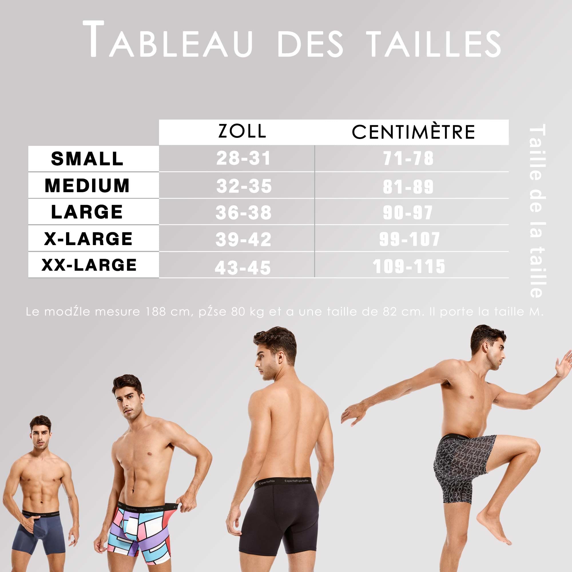 Boxer Homme Sport - sous-vêtements Fonctionnels, Lot de 6 Longs Shorts de Caleçon Homme Respirants avec Ouverture