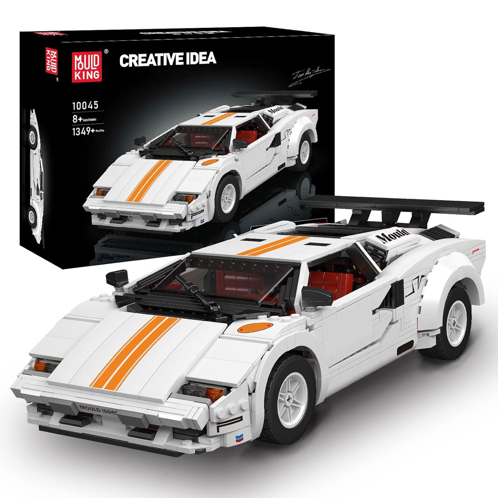 Mould King Collectible Sports Car Brick Set, 1349 Pieces Sports Car Model Kits, MOC Building Kit Toys Set for Adults