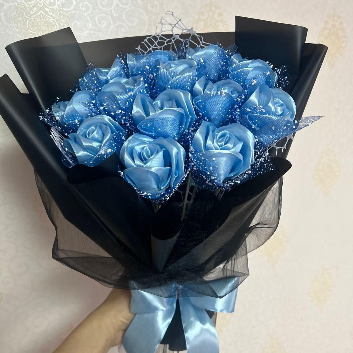 36本濃い薄いピンクバラブーケプレゼント お祝い 枯れない花 永生薔薇特別な人へ プロポーズ 彼女 ピンクバラ 水色バラ 2種100本 花束 枯れない