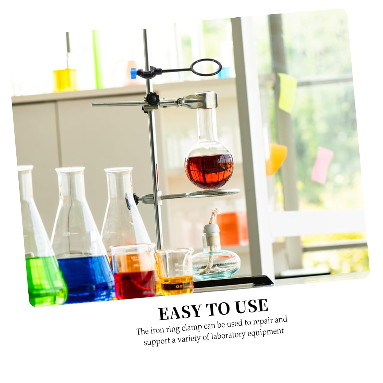3pcs Laboratory Support Retort Rings Metal Stand Brackets High Stability Metalware for Laboratory Use Chemistry Lab Holder Accessories