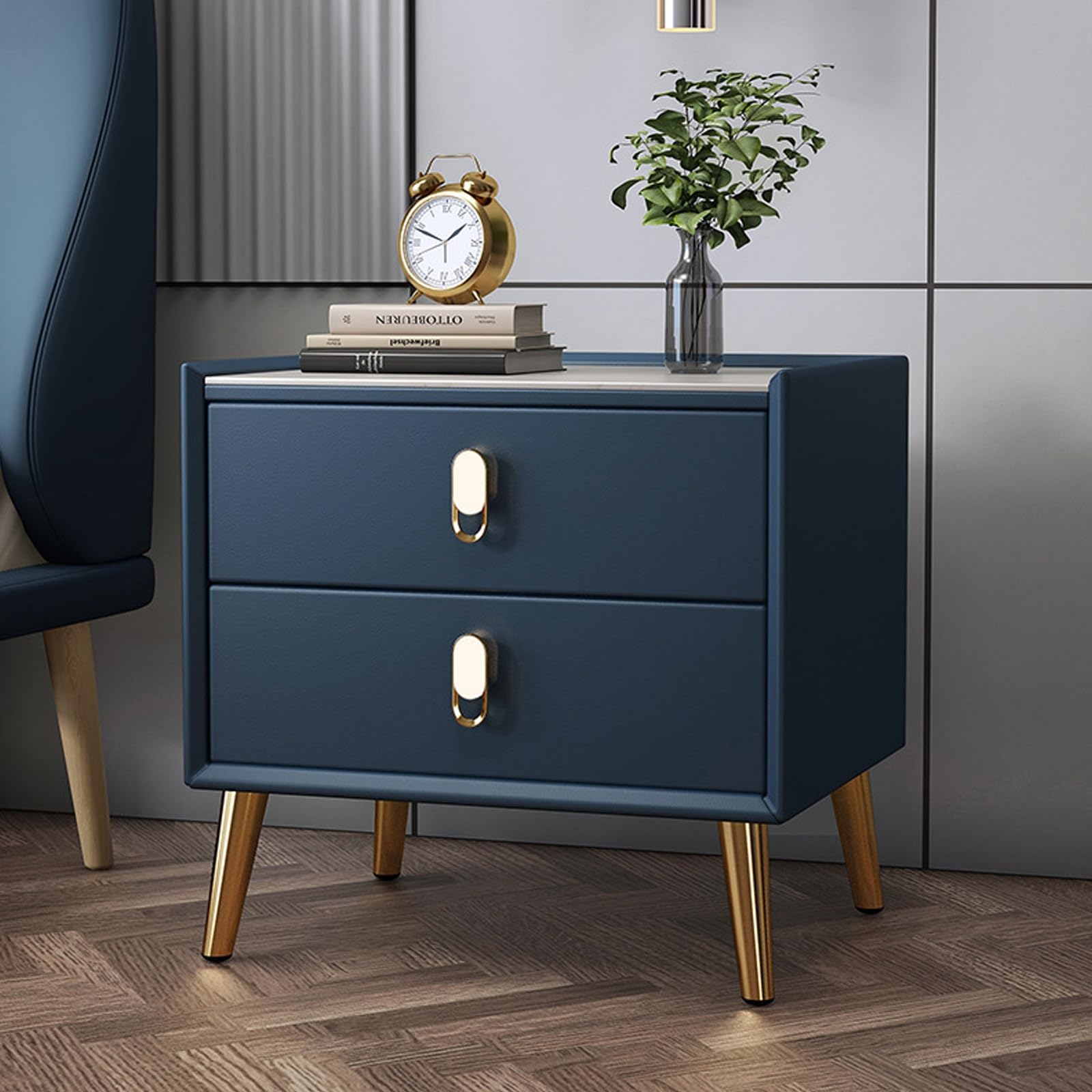 Table de chevet en bois massif gain de place pour lit haut