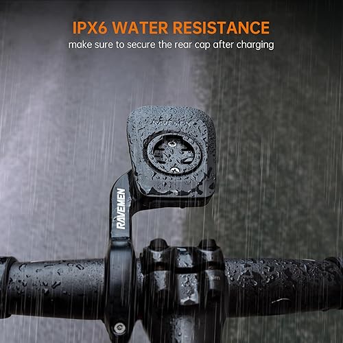 Miniatura 6 de RAVEMEN FR160 Compatible con computadora Garmin para bicicleta, luz de bicicleta para ser vista, luz intermitente compacta para seguridad de