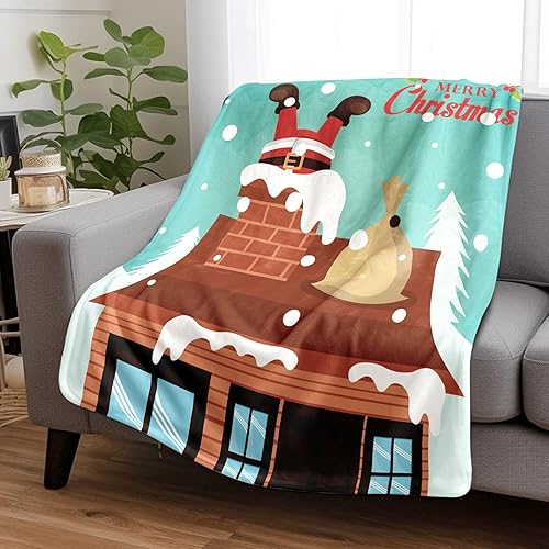 Miniatura 2 de Manta de dibujos animados con diseño de muñeco de nieve feliz Navidad, divertida sala de estar, dormitorio, sofá, decoración del hogar, acogedora