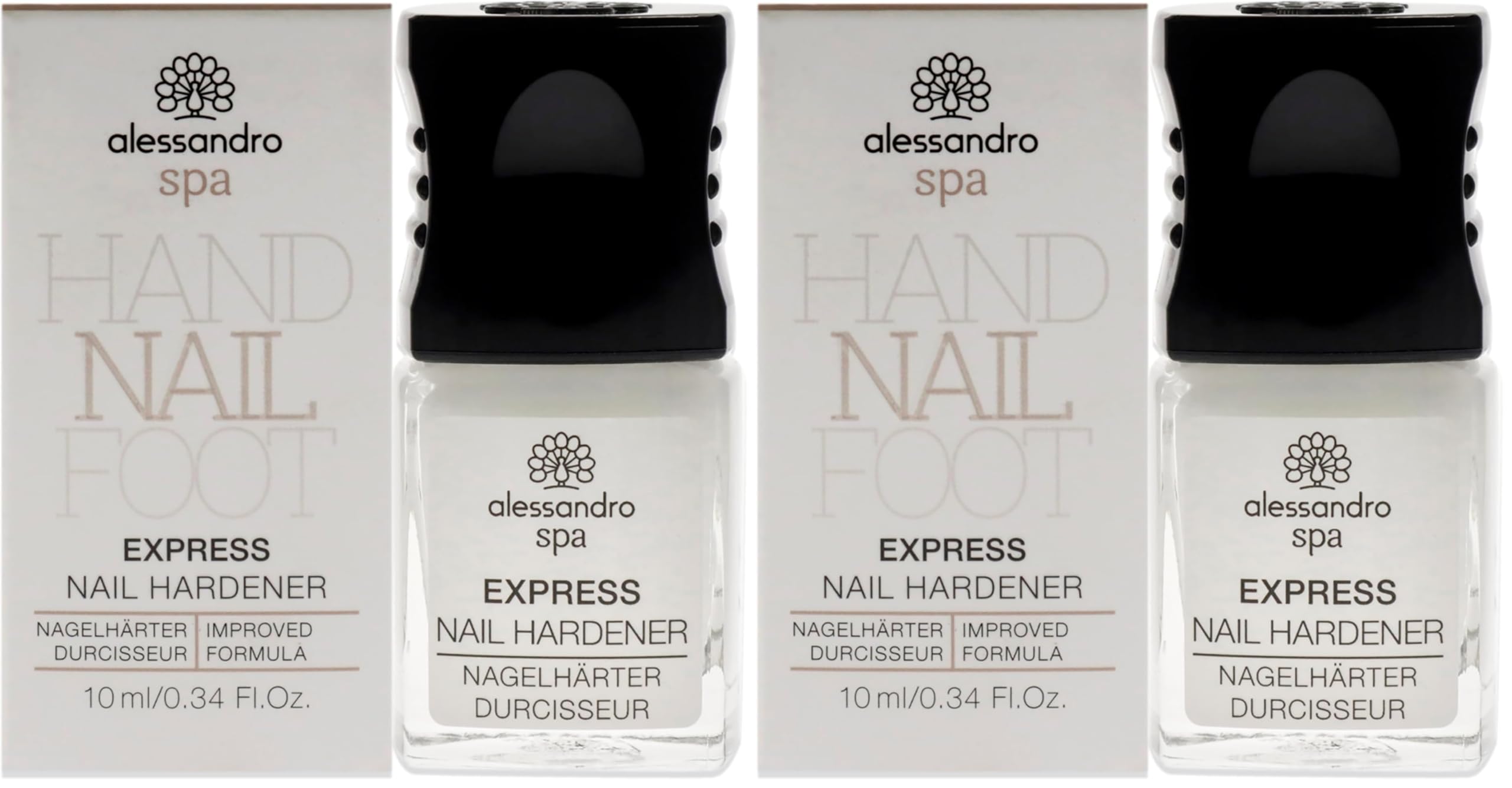 Alessandro Spa Express Nail Hardener zu Festigt brüchige Nägel, 10 ml (Packung mit 2)