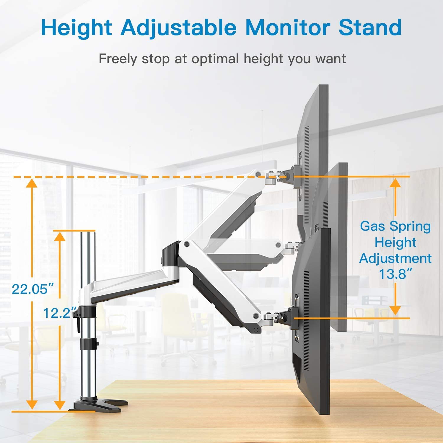 Buy HUANUO Single Monitor Mount, Single Monitor Arm Fits 17 to 32