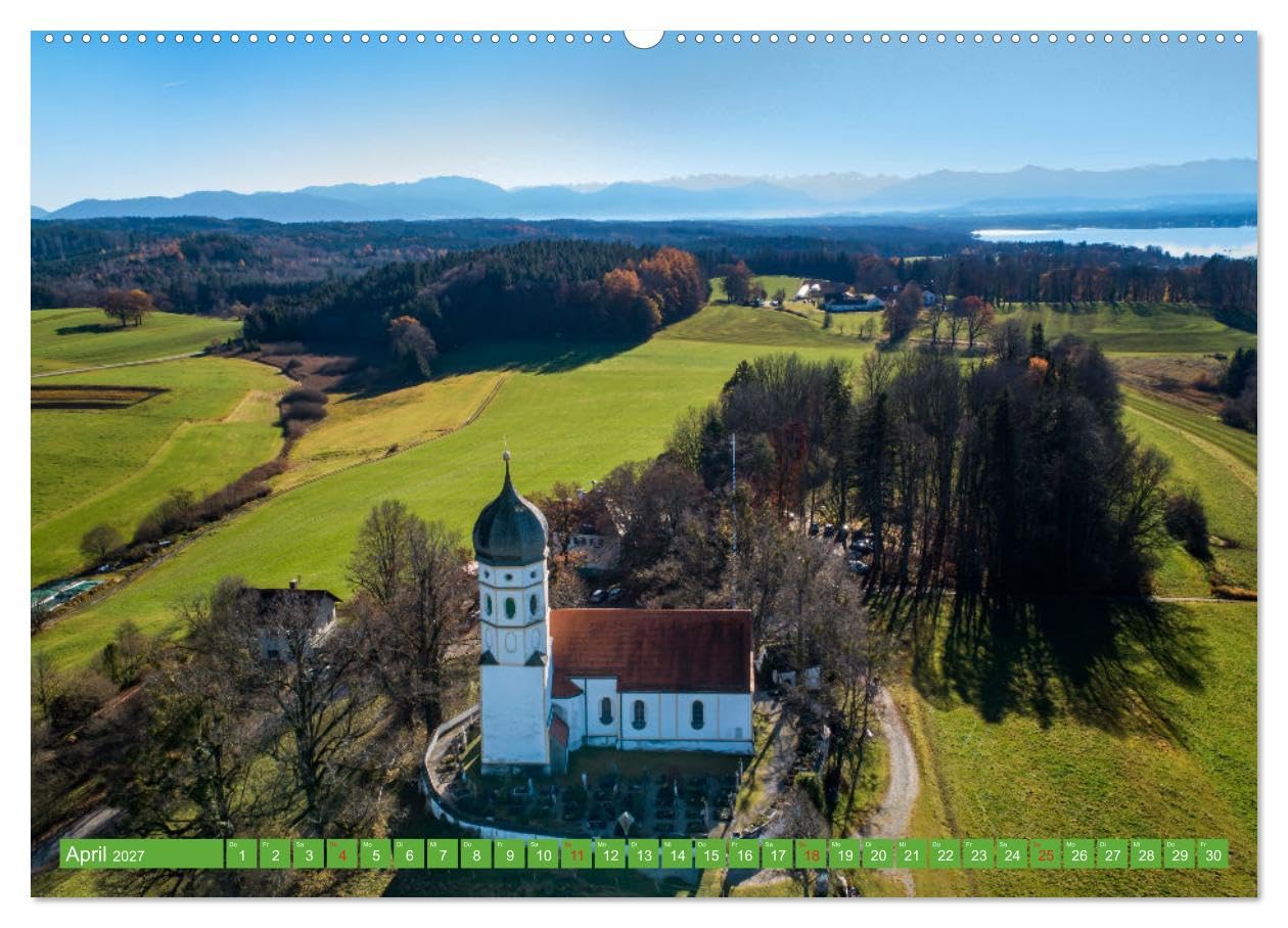 Kirchen und Kapellen in Bayern (hochwertiger Premium Wandkalender 2027 DIN A2 quer), Kunstdruck in Hochglanz: Romantische Kapellen und ... als lohnende Ausflugsziele (CALVENDO Orte)