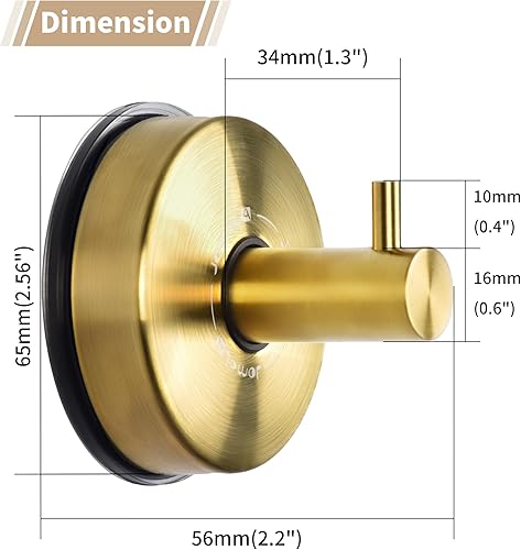 Miniatura 2 de JOMOLA Ganchos de ducha con ventosa para colgar toallas, gancho de succión para ducha interior, ganchos de acero inoxidable, ganchos de acero
