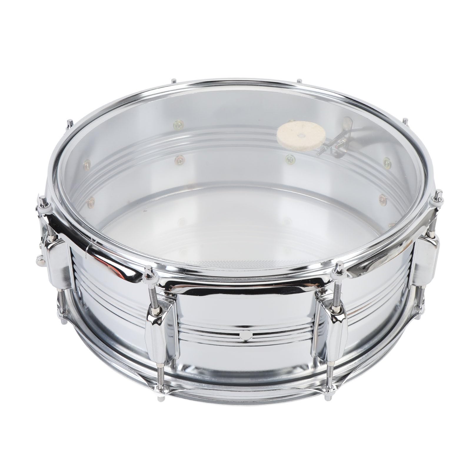 Caja, Tambor de Práctica para Principiantes de Acero de Aleación de 14,6 X 6 Pulgadas con 8 Orejetas de Afinación y Correa Ajustable, para Rendimiento y Interpretación Dinámica