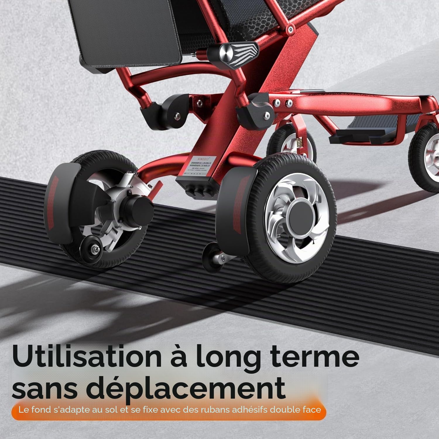 Rampe de seuil de 1,5 cm, en Caoutchouc antidérapant | pour portes, allées, salle de bain, piédestal surélevé pour fauteuils roulants, scooters, déambulateurs
