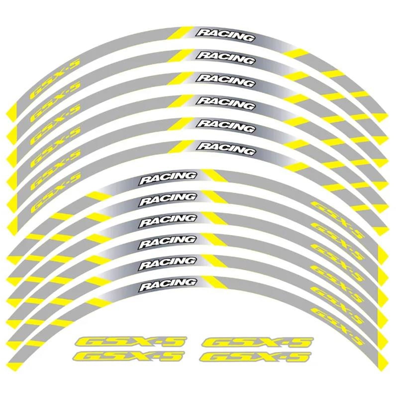 Ujnheq Color11 Motorcycle Stickers Front Rear Wheels Tire Rim Stripes Decals For Suzuki Gsx-S750 Gsxs 1000 750(Color11)