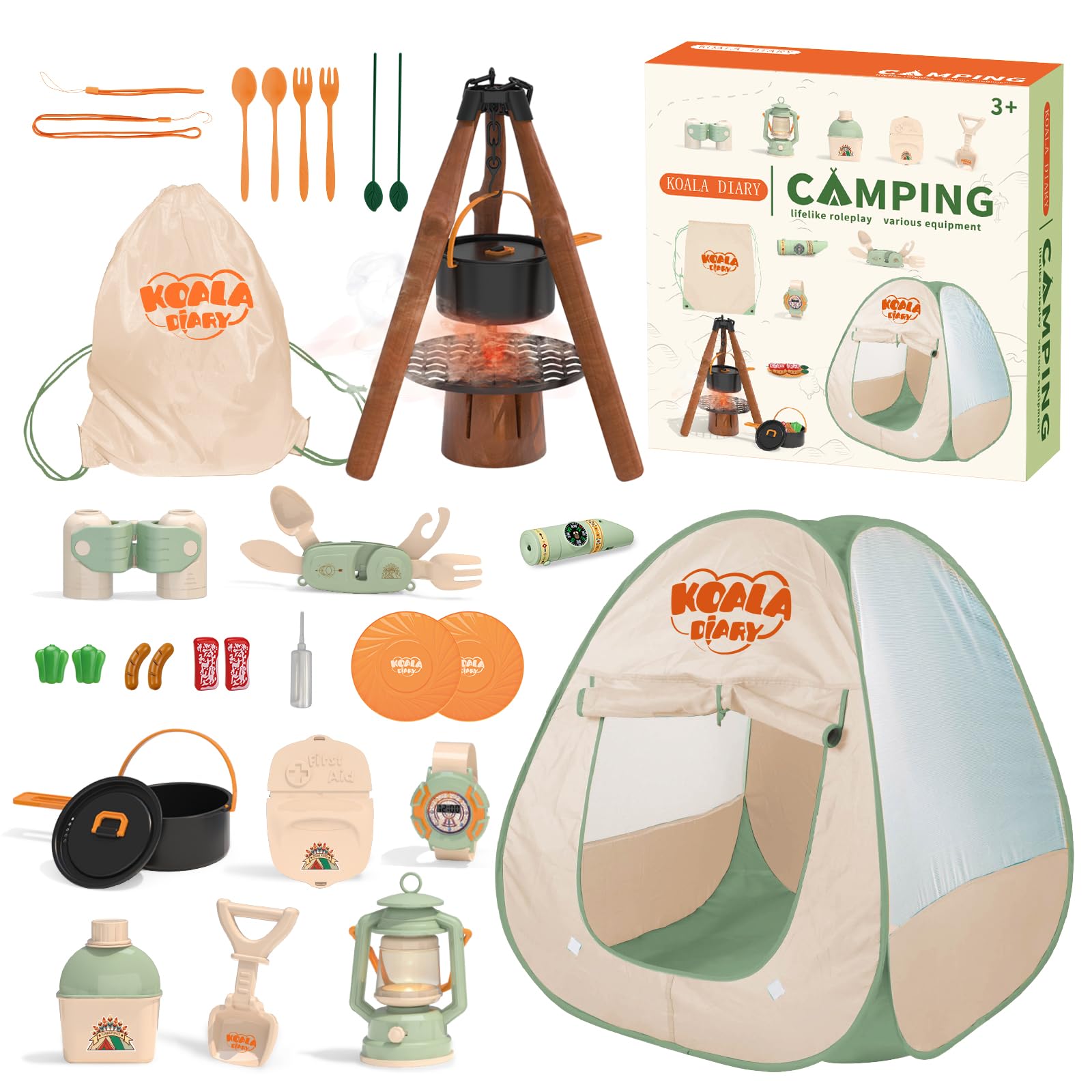 Amazon.com: KOALA DIARY Kids Camping Set – an Indoor/Outdoor