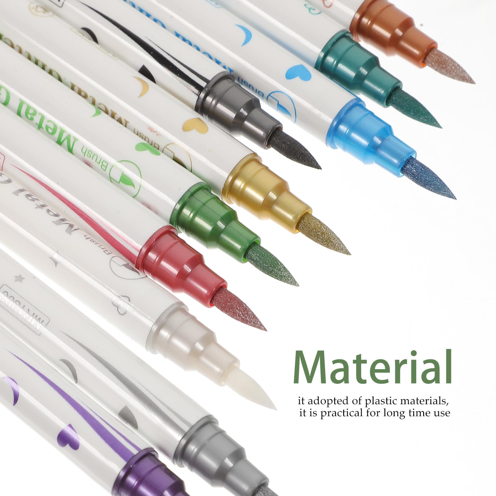 Rotuladores para Uñas de Doble Punta Kit de Manicura en Plástico 10 Colores para y Dibujo de Uñas para Uso