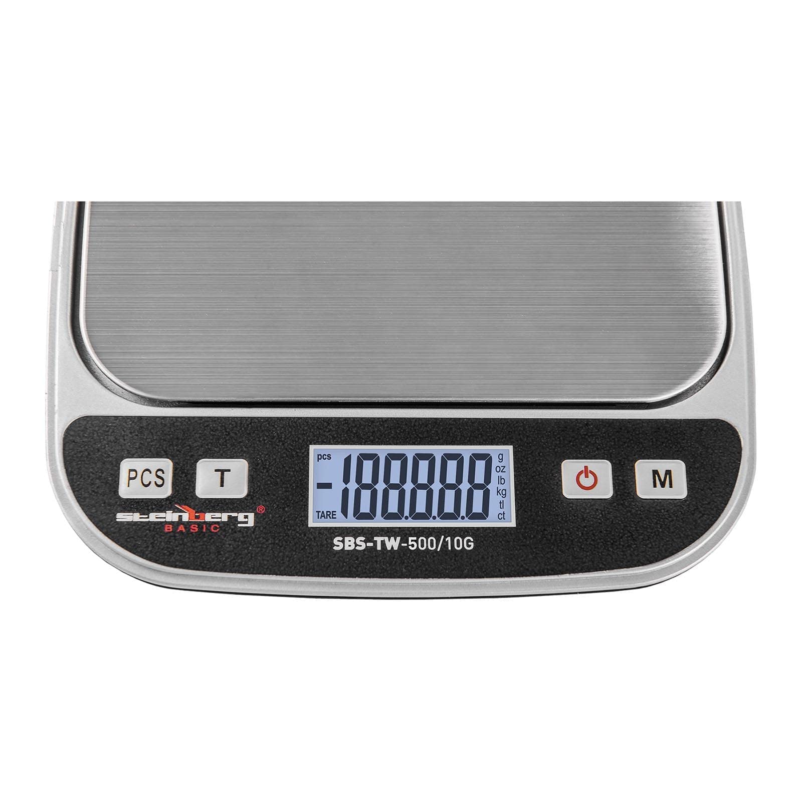 Steinberg Systems - SBS-TW-500/10G – waga stołowa waga kuchenna waga precyzyjna waga pocztowa (cyfrowa, 500 g / 0,01 g, 13 x 10 cm, wstępnie skalibrowana, LCD)