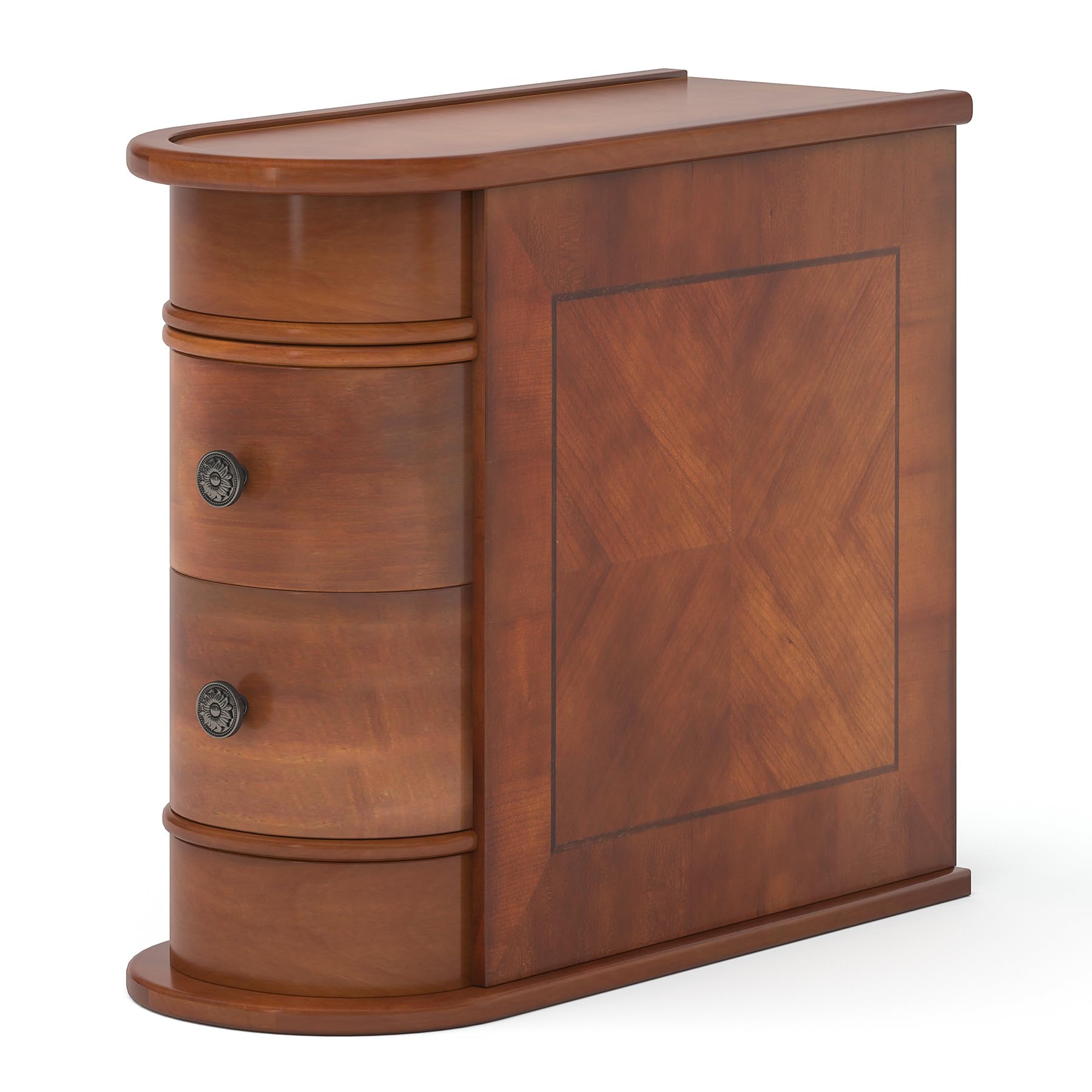 Tribesigns Side Table, Bedside Table, Sofa Table, Night Table, Side Table with Drawers, Slim Wood, Width 10.6 x Depth 23.6 x Height 23.6 inches (27 x 60 x 60 cm)