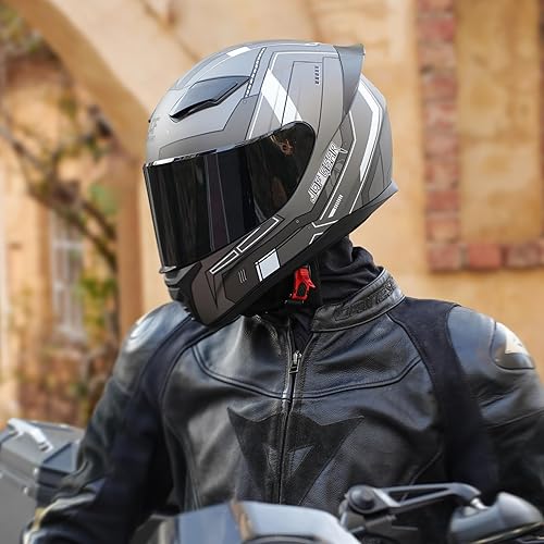 Miniatura 3 de Casco integral negro para motocicleta, motocicleta de calle, carreras de carreras para adultos, aprobado por el Departamento de Transporte WS-607