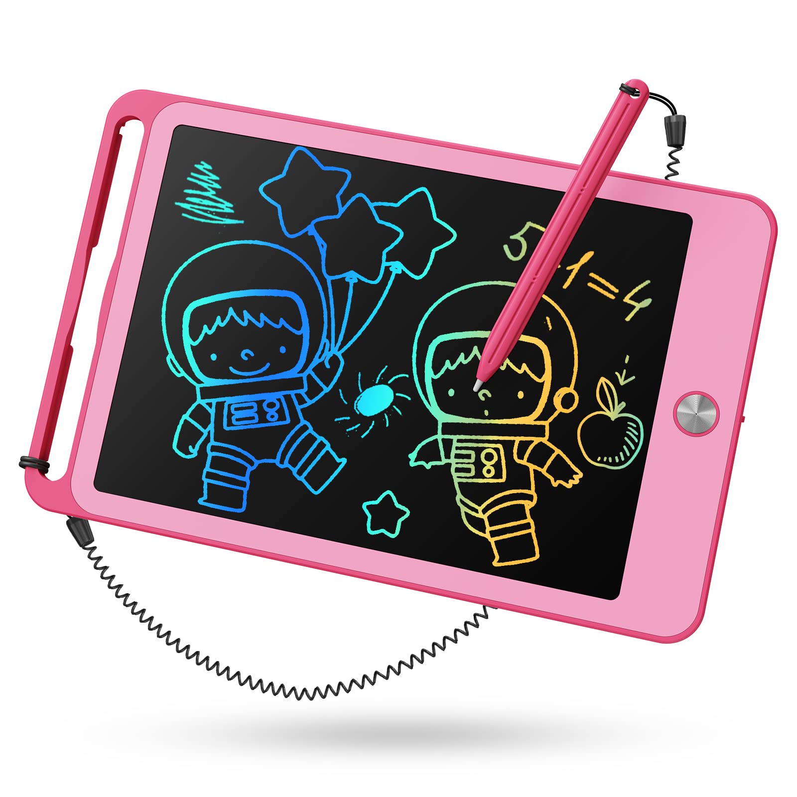 TEKFUN Kids Toys for 3 4 5 6 Years Old Girls, 8.5 Inch LCD Writing Tablet for Toddler, Colorful Drawing Board for Kids, Learning Doodle Scribbler Pad for Christmas & Birthday Gifts (Pink)