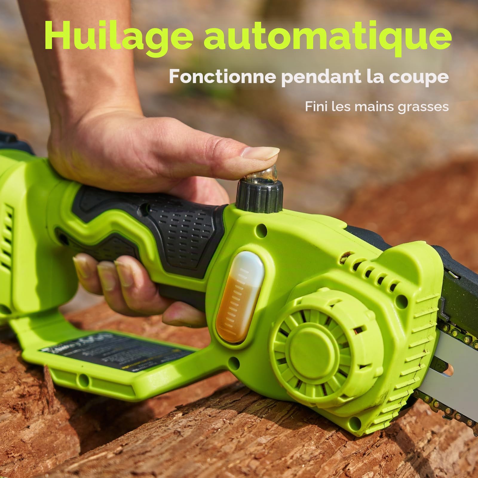 supstable Mini tronçonneuse, avec batterie 4.0