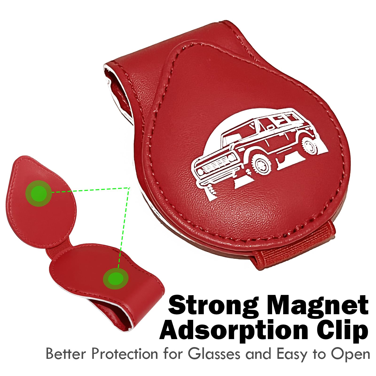 Car Sunglasses Holder Compatible with Bronco Sport Sun Visor Organizer Magnetic Sunglass Mount Eyeglasses Sunglasses Holders Personality Interior — view 2