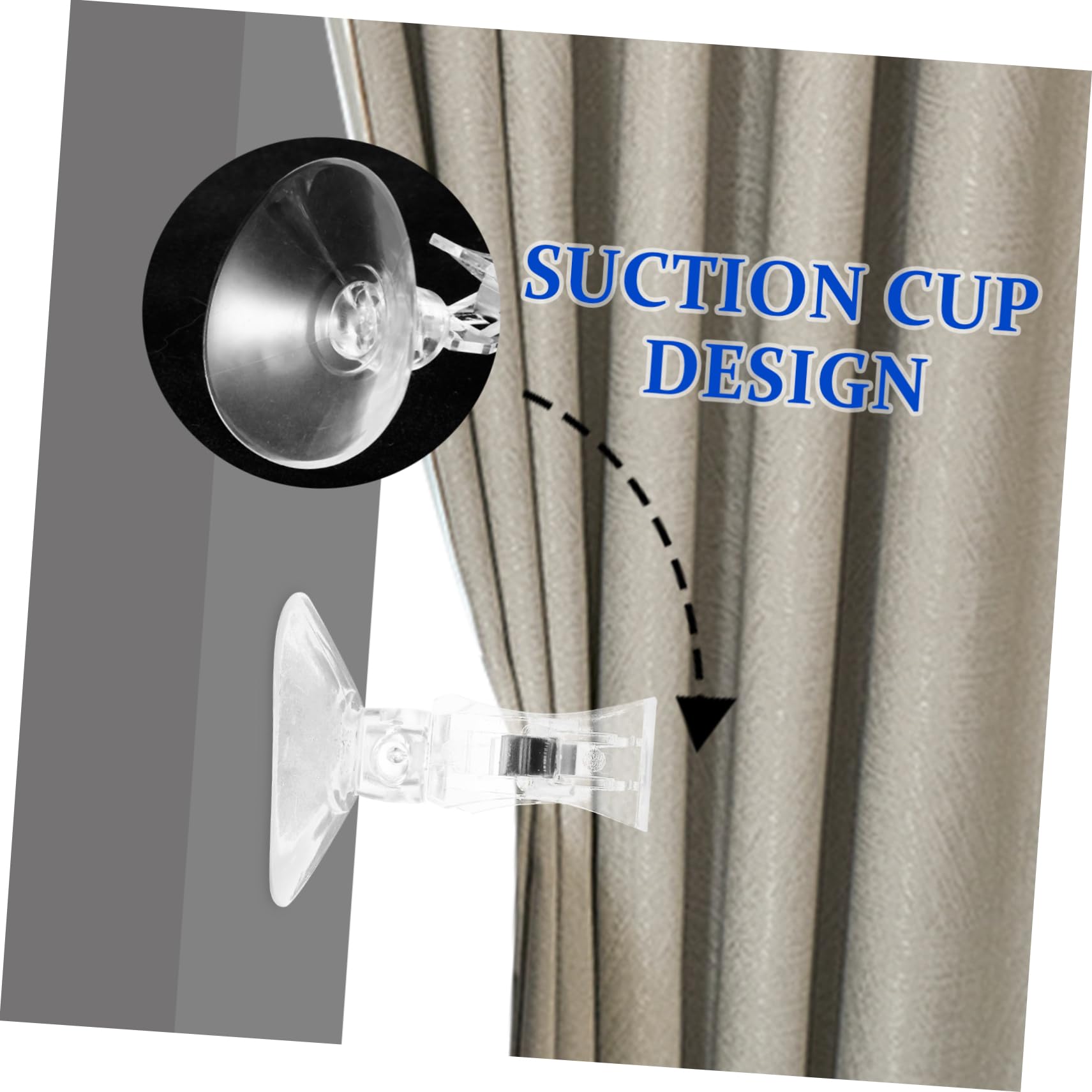 Amosfun 4 Set di Robuste Clip per da Doccia Fermagli per Tende in Plastica con Design Antivento Facili da Usare per Un Bagno Pulito 10 Pezzi*4
