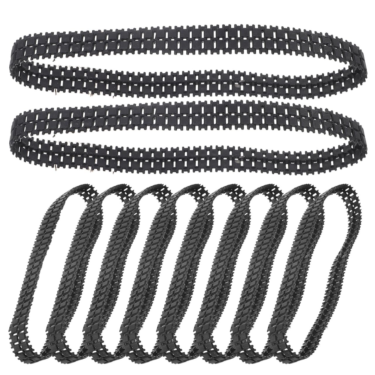 ifundom 10pcs Black Rubber Tank Tracks for Rc Car and Toy Tank Models, Lightweight and Sturdy DIY Robot Accessories Designed for Robotics Building and Model Upgrade Projects