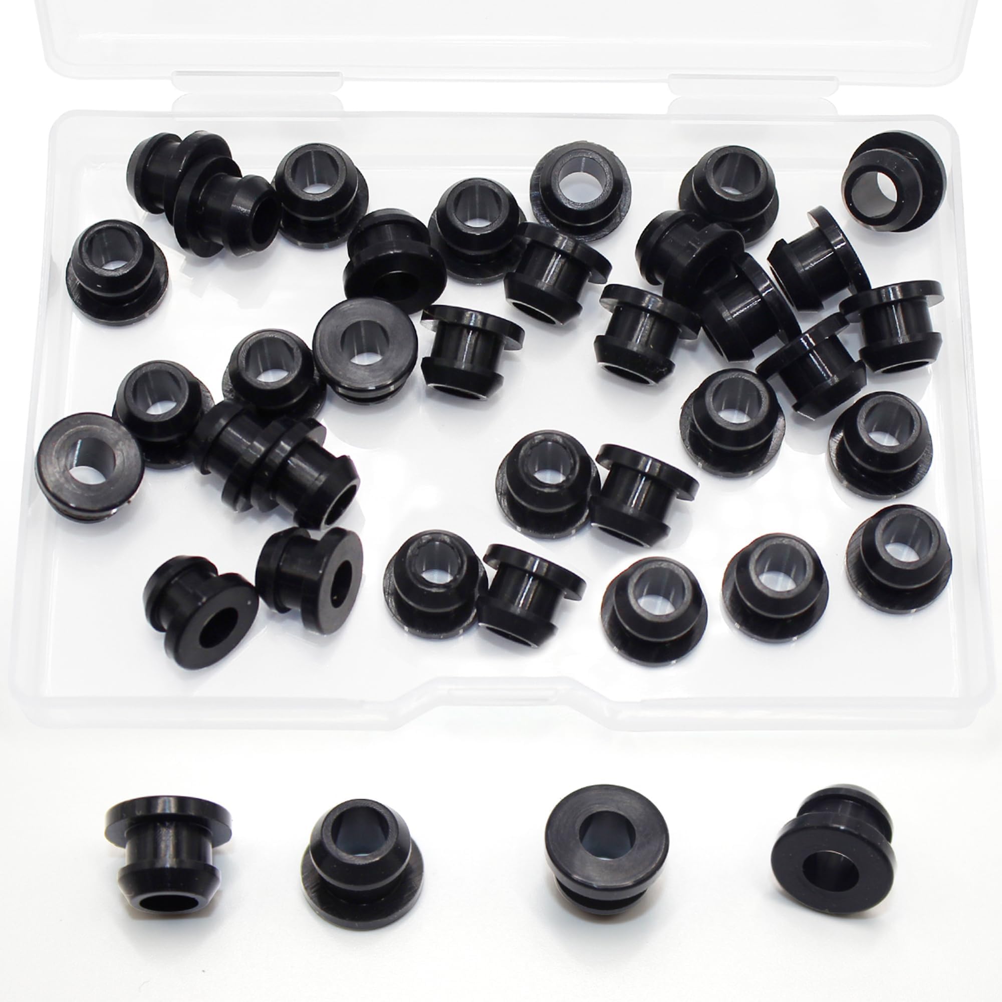 5/16" Drill Hole, 3/16" ID Silicone Rubber Top Hat Grommets for Wiring, 0.16" Groove Width, Automotive Firewall Wire Cable Protector Gasket Ring for Tubing in Hydroponic, Irrigation Systems, 35 pcs