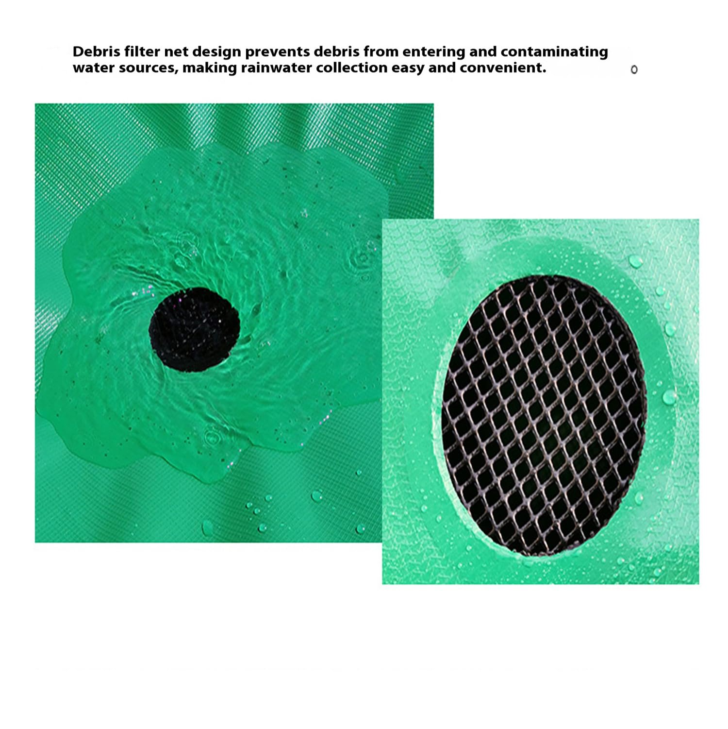 Colector de Agua de Lluvia Plegable, depósito de Agua Flexible con Grifo y Filtro, Resistente a los Rayos UV, anticorrosión, para riego de Jardines,A01,500L