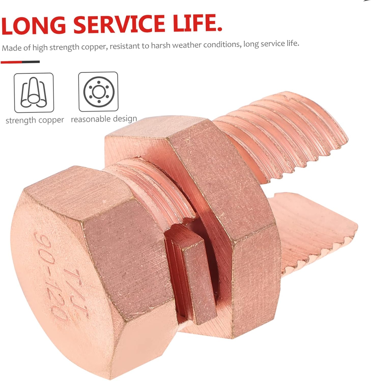 Grounding Split Bolt Clamp for Conductors Easy to Install Wire Connector for Grounding Applications High Strength Compact Design for Secure Connections
