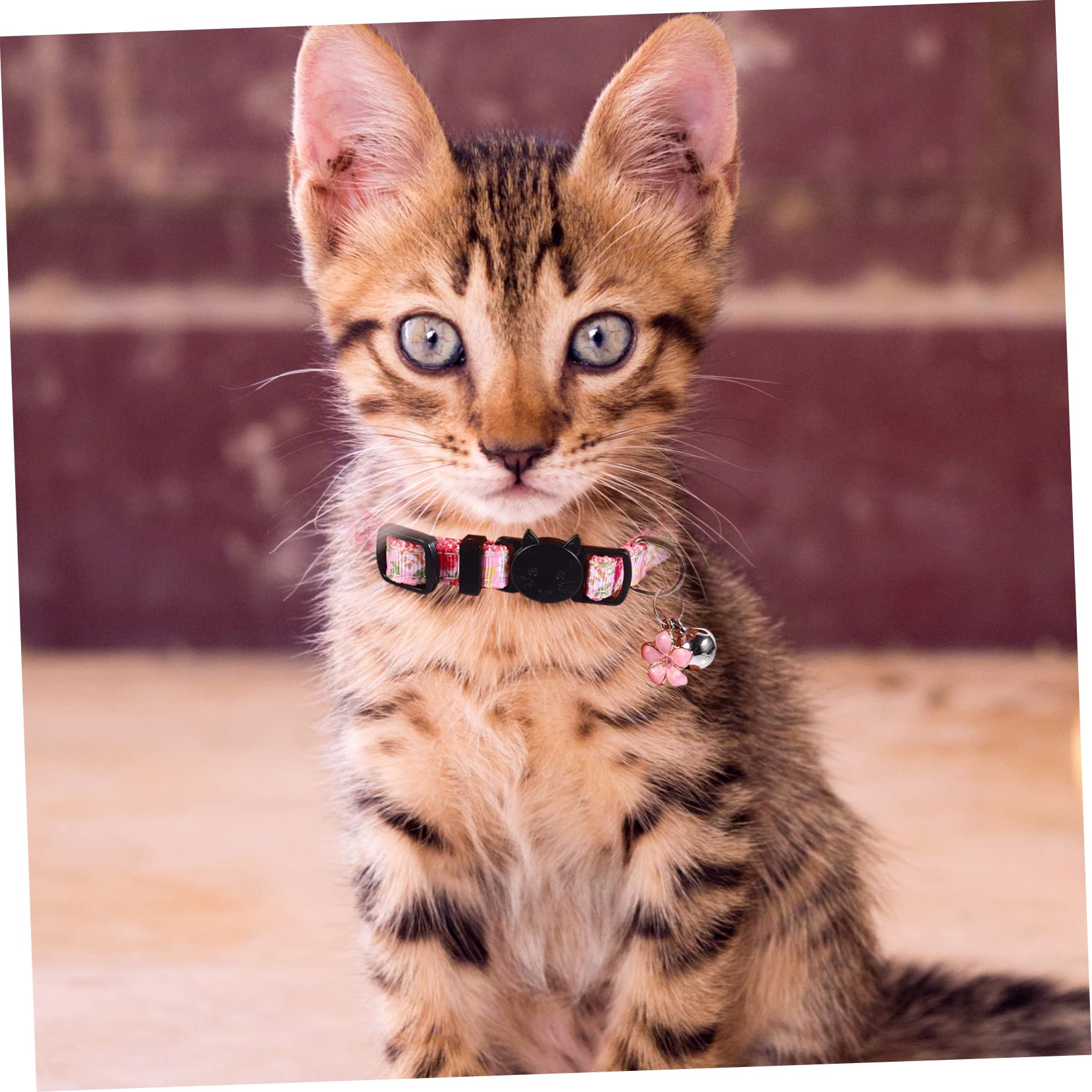 FOMIYES 3 Juegos De Collares Ajustables para Gatos Y Gatitos con Estampado De Flores De Seguridad para Uso Diario Navidad Cumpleaños Bodas 4 Unidades.