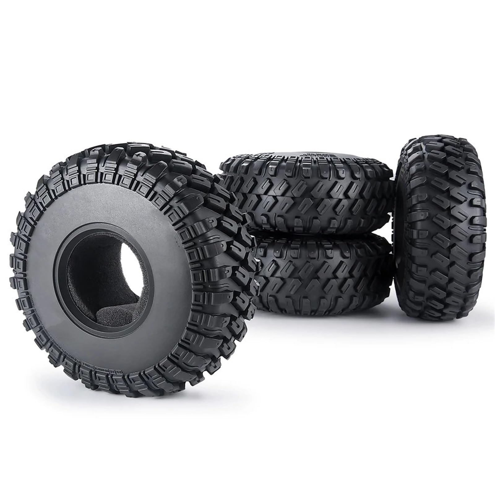 Compatible con Axial para SCX10 90046 AXI03007 TRX4 TRX6 D90 1/10 Coche Trepador De Control Remoto 4 Uds Neumáticos De Goma De 1,9/2,2 Pulgadas Neumáticos Coche RC