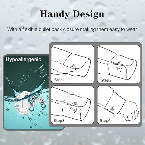 Miniatura 6 de LOLIAS 3 pares de gemelos con iniciales para hombre, juego de gemelos clásicos para hombre, estilo casual a formal, con caja de regalo, gemelos