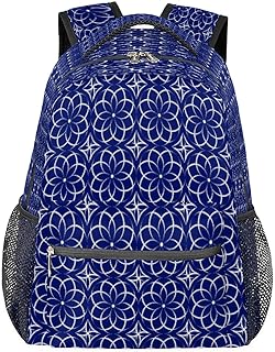 Mochilas de viagem para laptop para mulheres homens estampa geométrica floral moda mochilas escolares mochilas para livros, mochilas casuais para meninos e meninas, trabalho, caminhadas, acampamento, Multicor, Medium