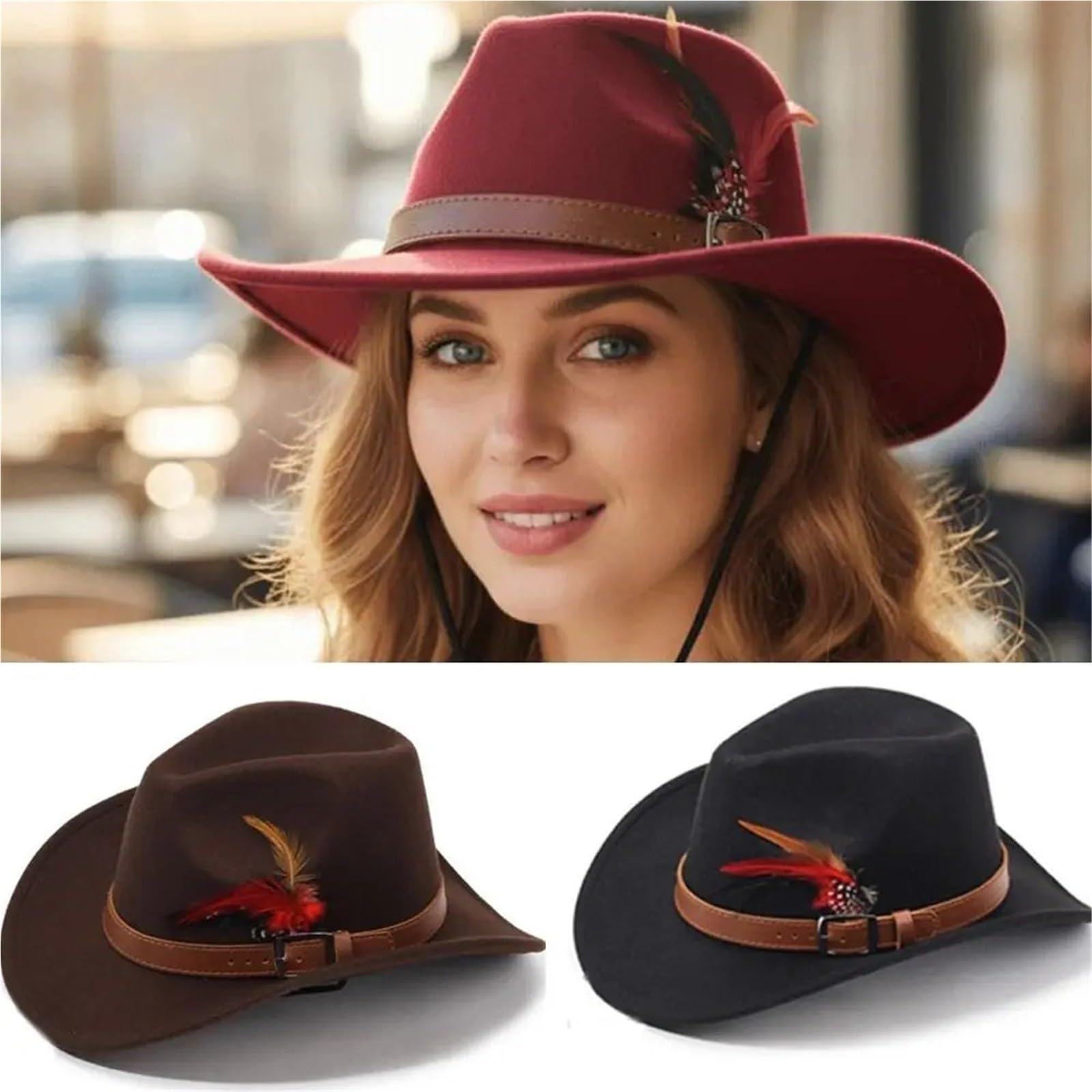 Cappello Oktoberfest Moda con Fibbia in Feltro