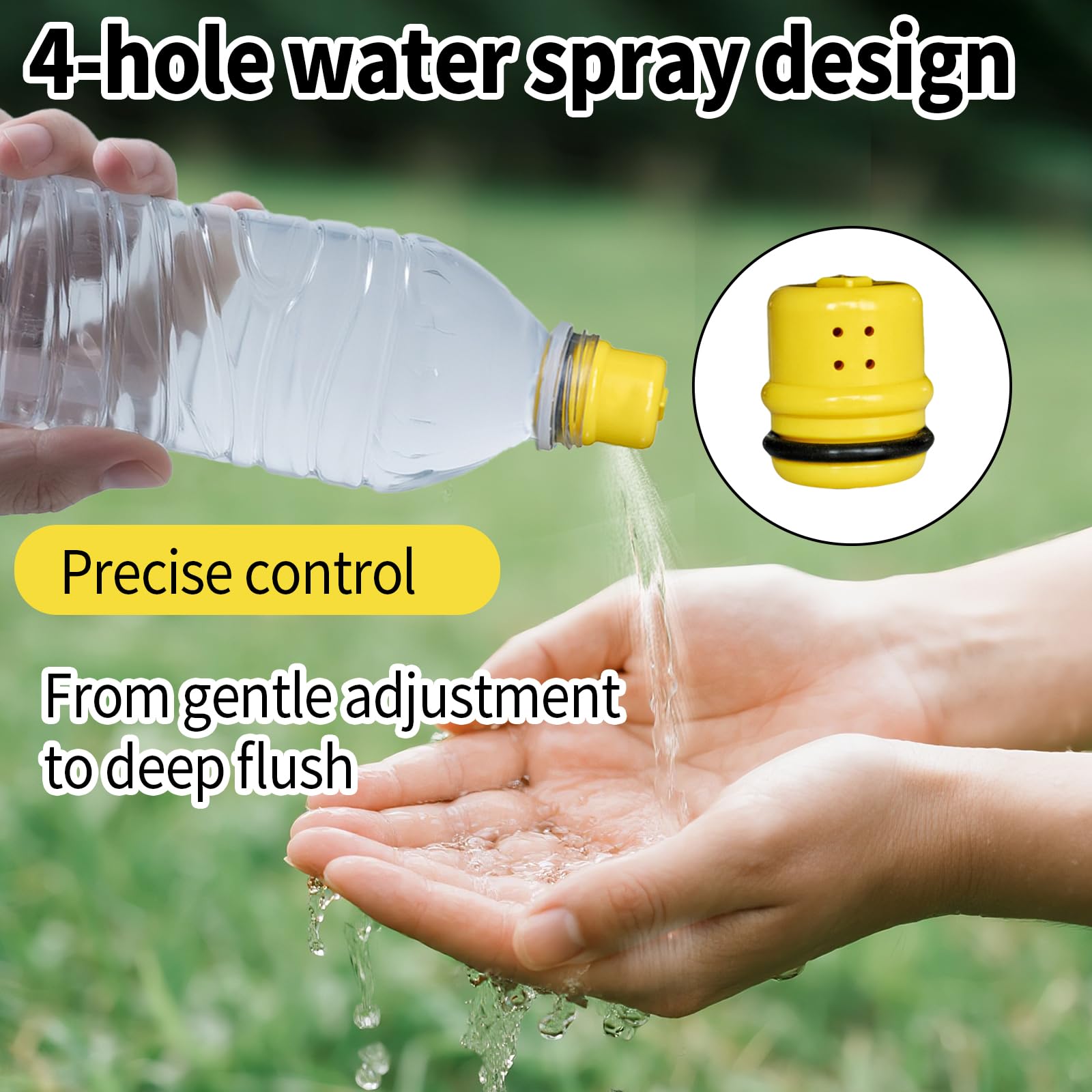 2PCS Portable Bidet for Travel Camping Backpacking - Universal Water Bottle Bidet for Backcountry Hiking with Adjustable Flow — view 7