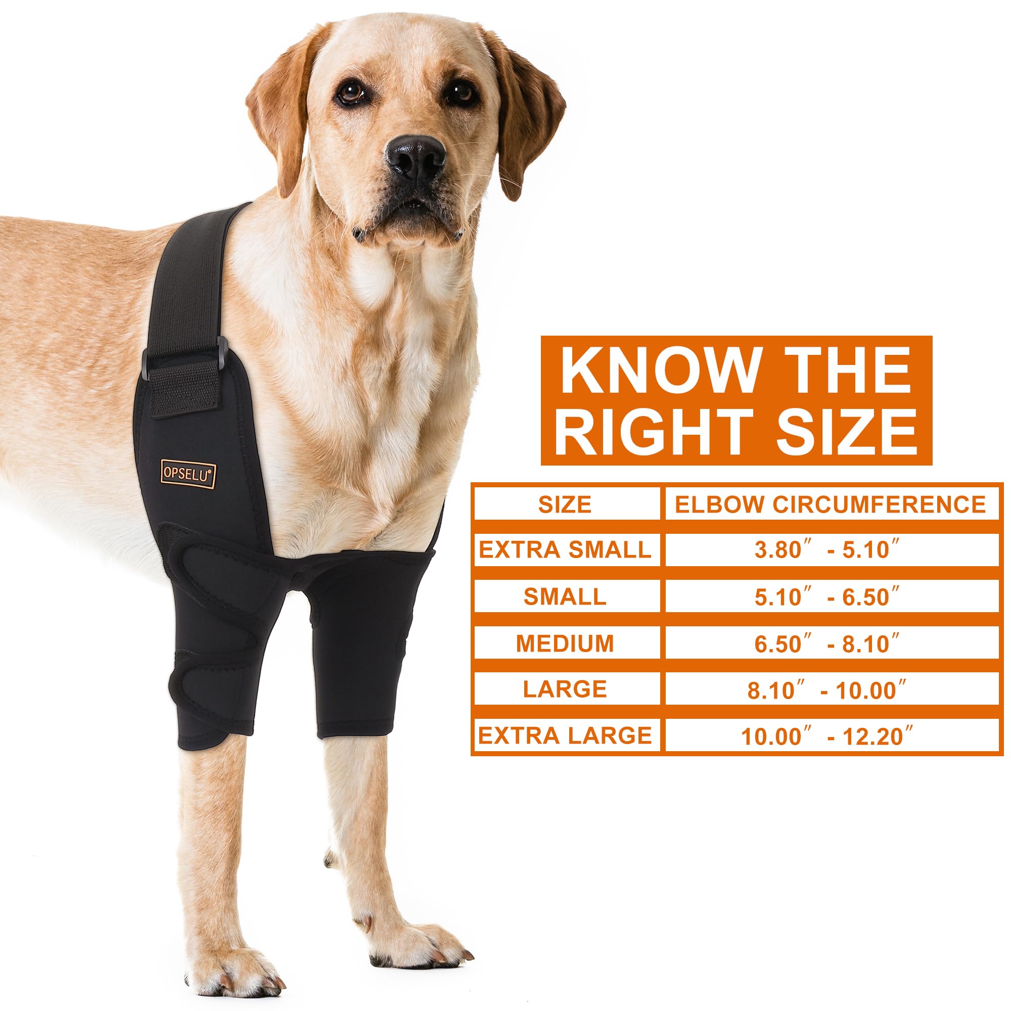 OPSELU Dog Elbow Brace Protector Pads for Canine Elbow and Shoulder