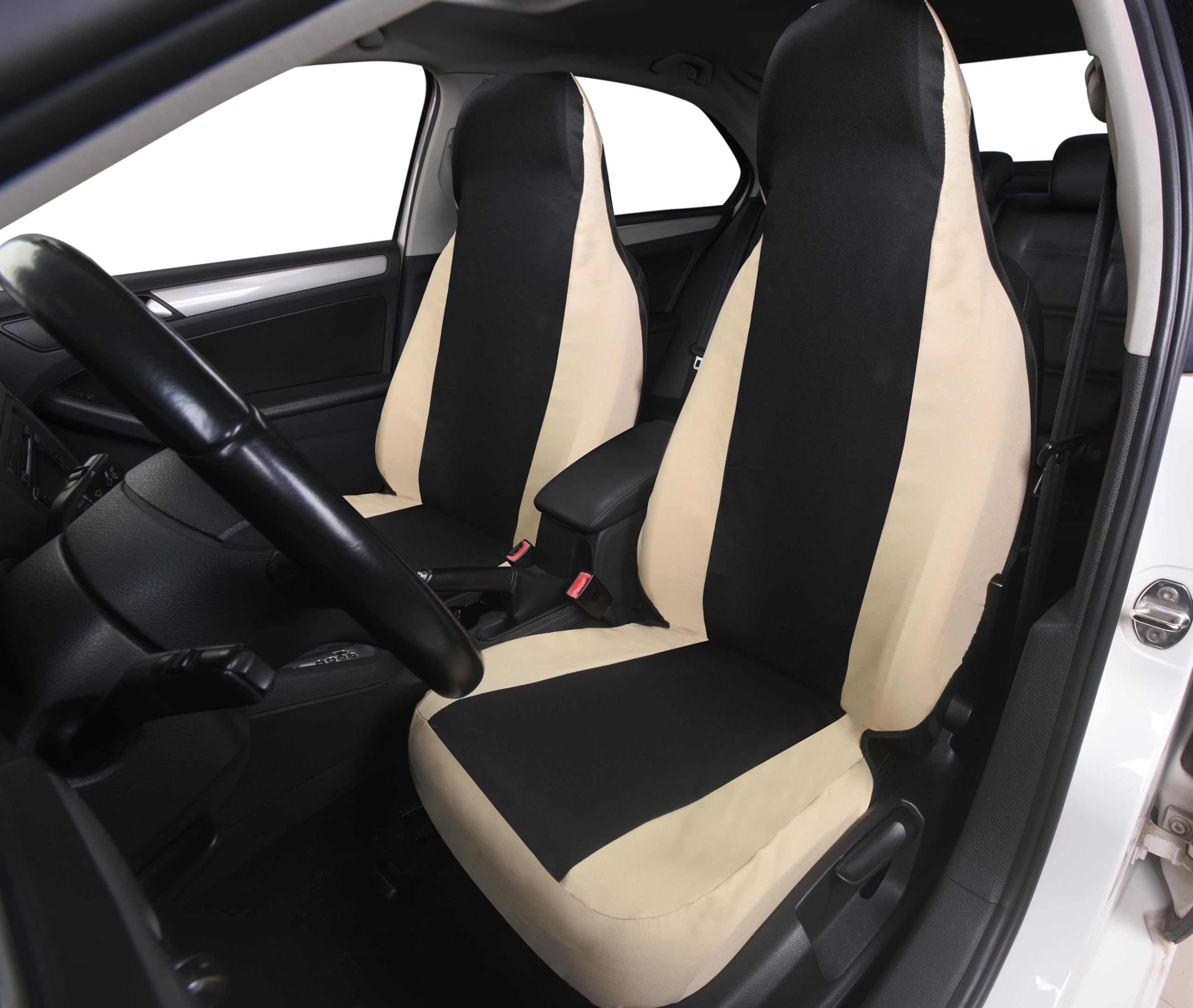 Coprisedili Rebeca Shop Tessuto Coprisedili Per Smart Fortwo W450 W451 W453 - Coppia Nero/grigio Scuro, Facile Installazione Lunotto Posteriore Smart 450