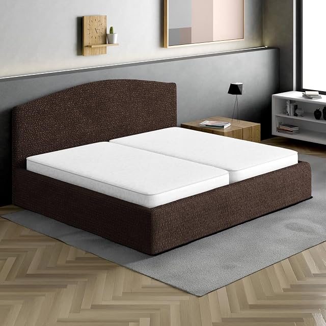 Foto 4 de 8 de PAULATO Funda Cama King Elástica Cabecero y Base Lavable Marrón